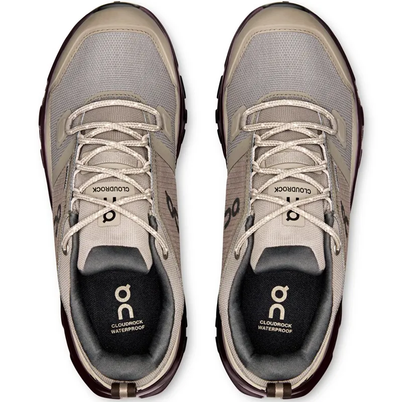 ON Womens Cloudrock Low Waterproof Shoes - Cinder-Ox-5