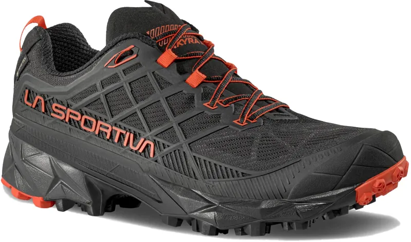 La Sportiva Mens Akyra II GTX Shoes - Black-Cherry Tomato