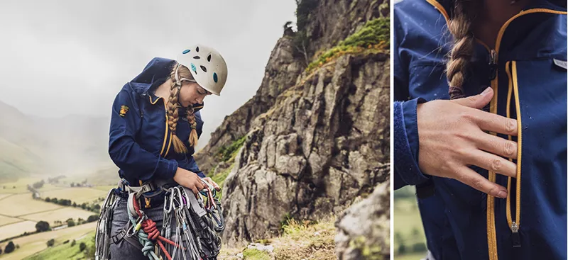 Paramo Womens Ventura Windproof Jacket - Midnight-Gold Zip-6