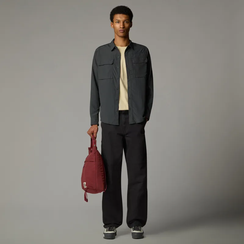 The North Face Mens Long Sleeved Sequoia Shirt - Asphalt Grey-NPF-3