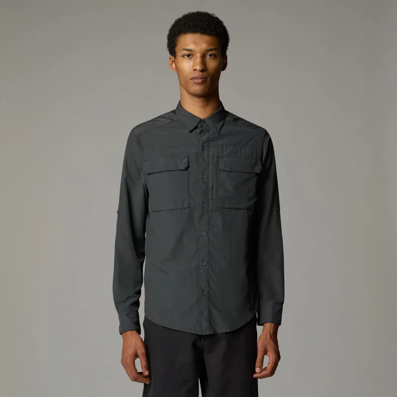 The North Face Mens Long Sleeved Sequoia Shirt - Asphalt Grey-NPF-2