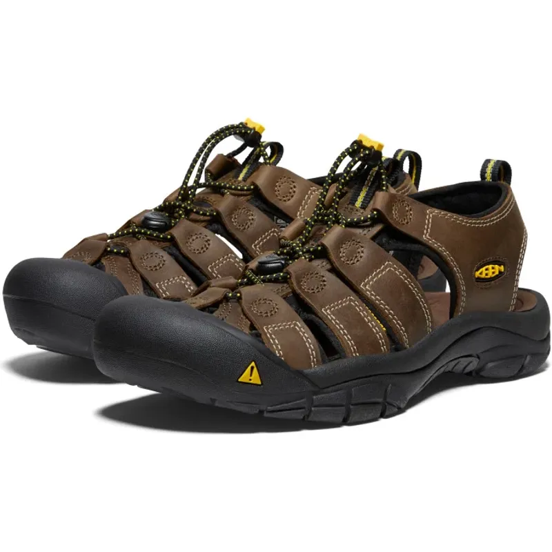 Keen Mens Newport Leather Sandals - Bison-2