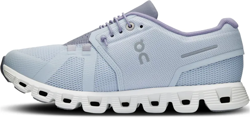 ON Womens Cloud 5 Shoes - Heather-Fossil-1