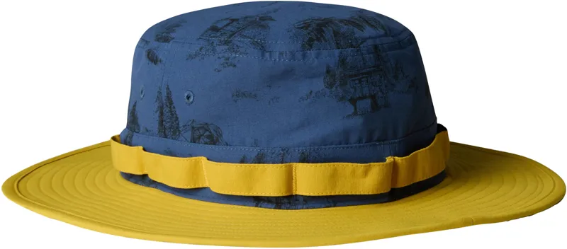 The North Face Class V Brimmer Hat - Shady Blue Yosemite Toile Print-Turmeric-1
