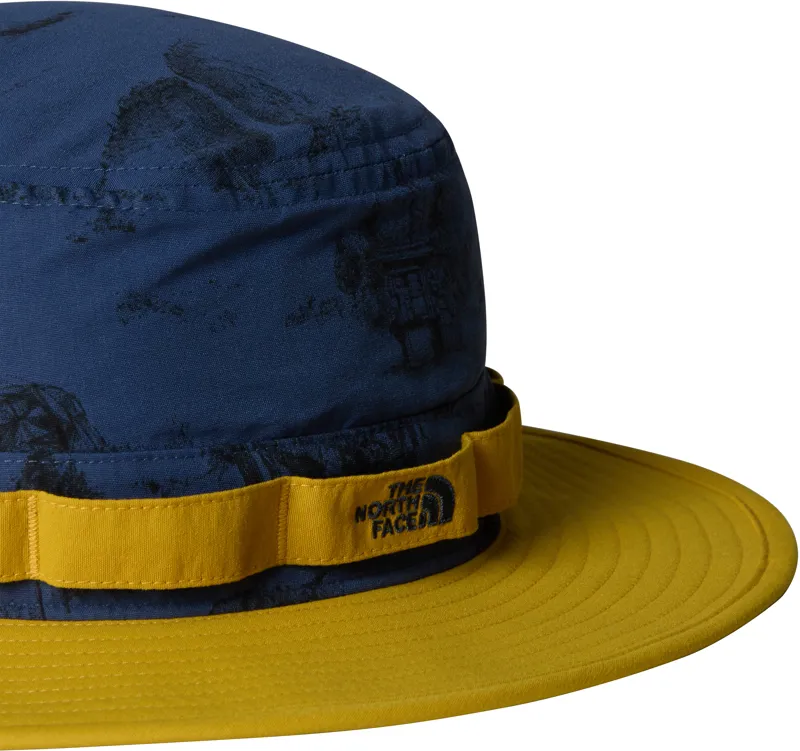 The North Face Class V Brimmer Hat - Shady Blue Yosemite Toile Print-Turmeric-2