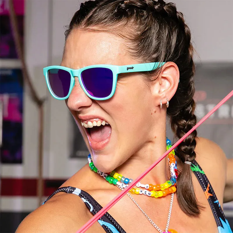 Goodr OG Sunglasses - Electric Dinotopia Carnival-4