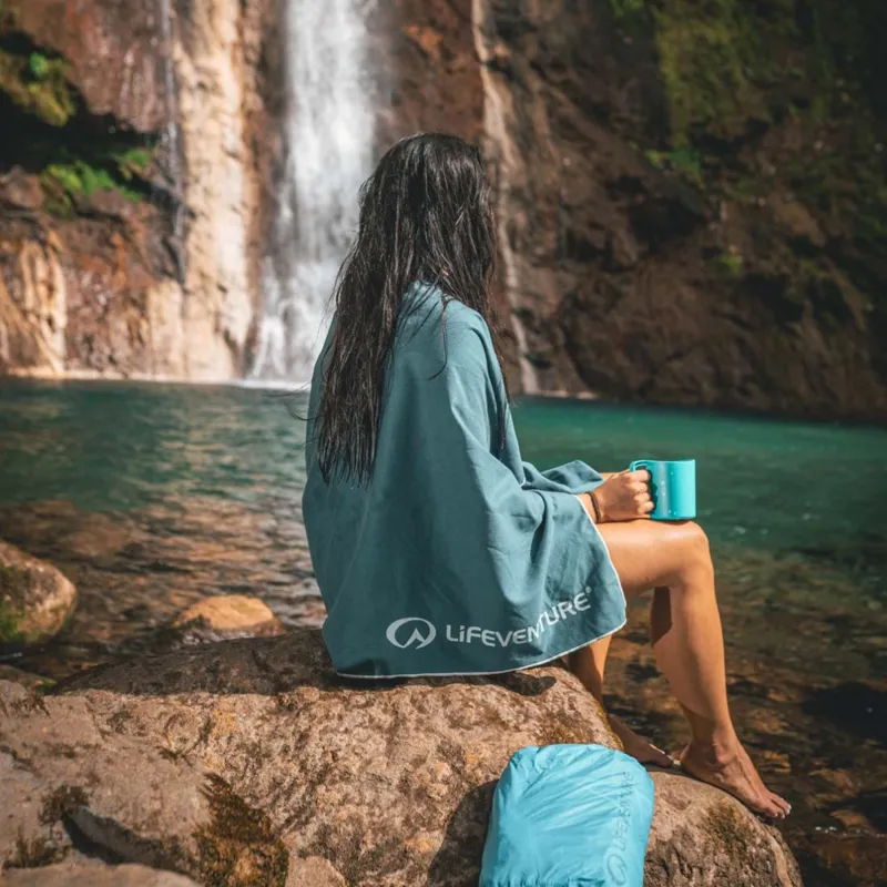 Lifeventure Recycled Softfibre Towel - Large - Teal-4