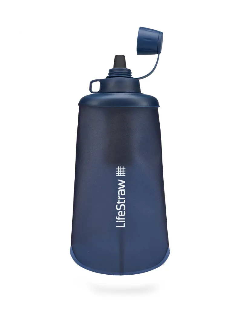 LifeStraw Peak Series Collapsible Squeeze Bottle 1L - Dark Mountain Gray-5