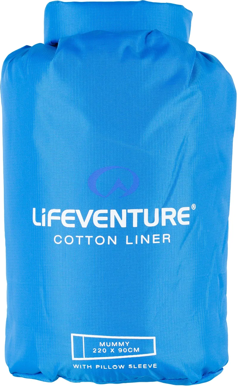Lifeventure Cotton Sleeping Bag Liner - Mummy-2