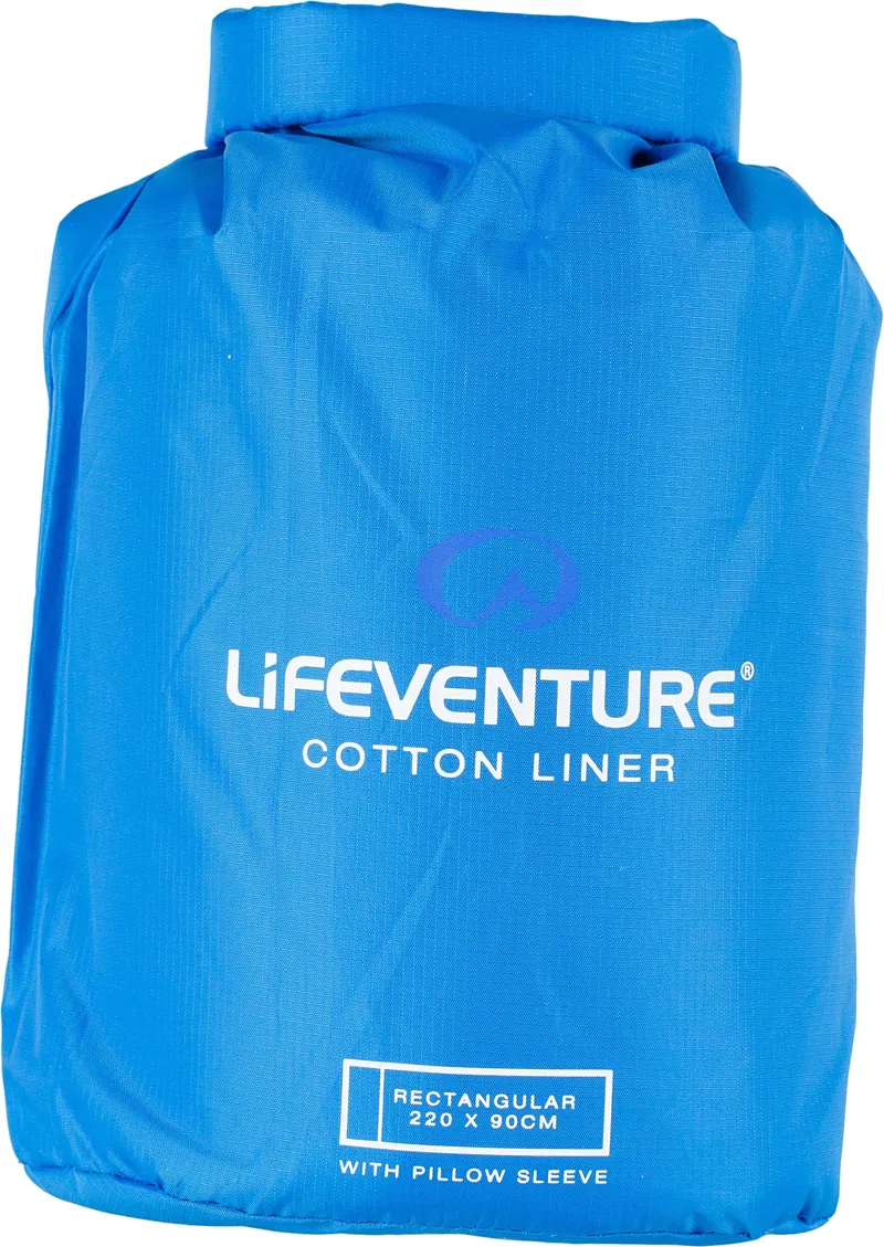 Lifeventure Cotton Sleeping Bag Liner - Rectangular-2