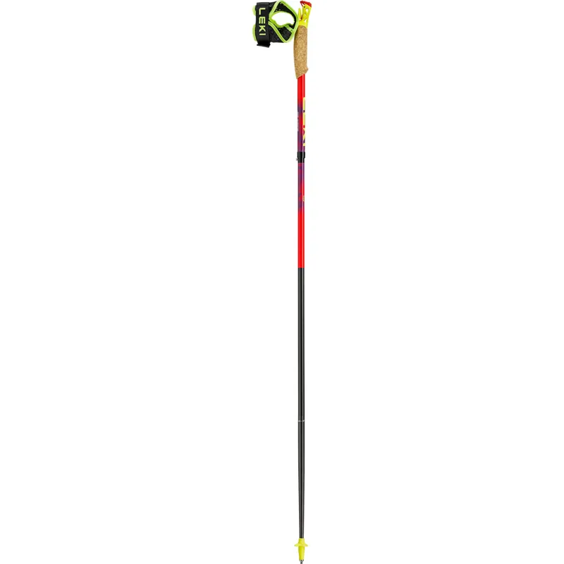 Leki Ultratrail FX.One Running Poles - Pair - Red Violet-Neon Yellow-1
