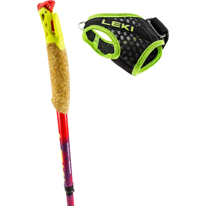 Leki Ultratrail FX.One Running Poles - Pair - Red Violet-Neon Yellow-5