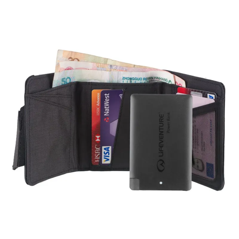 Lifeventure RFiD Charger Wallet with Power Bank - Recycled-1