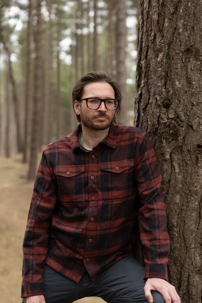Patagonia Mens Fjord Flannel Shirt - Powder-Rusty Red-2
