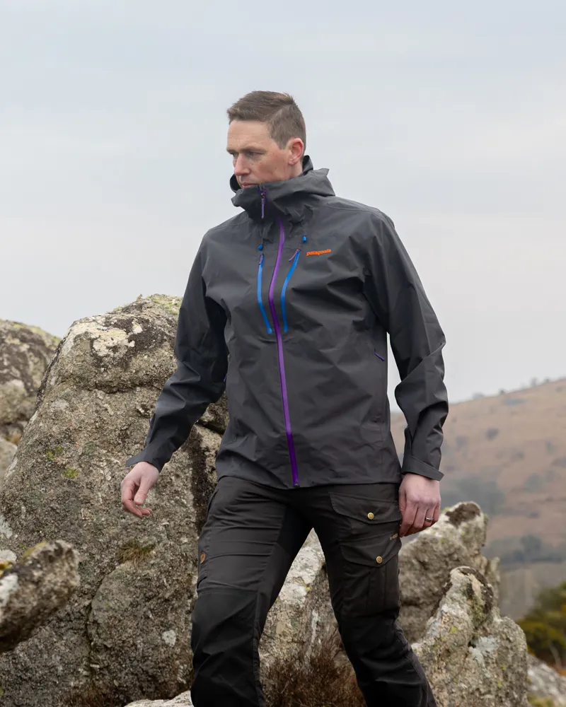 Patagonia Mens Triolet Jacket - Forge Grey with P6 Blue-5