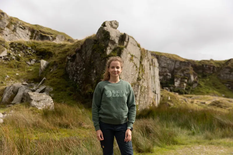 Fjallraven Womens Fjallraven Logo Sweater - Deep Patina-Misty Green-6