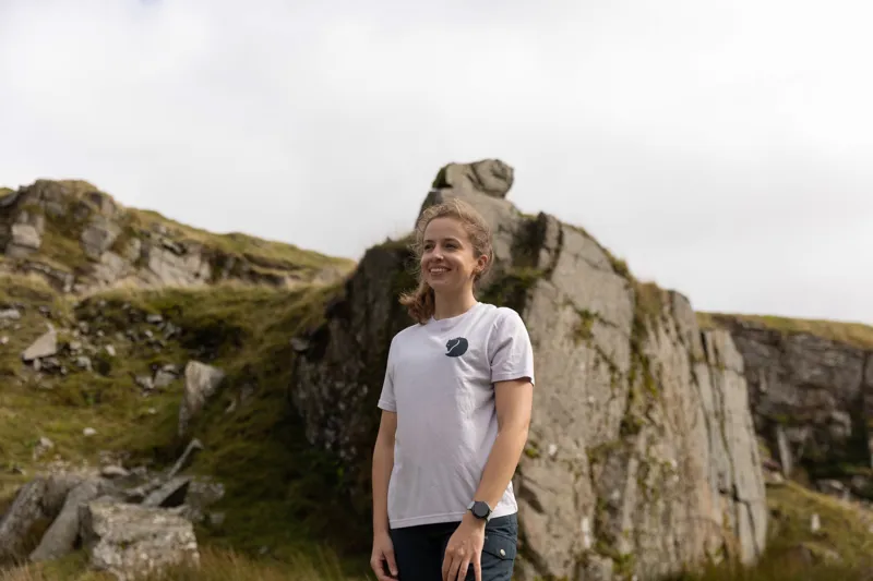 Fjallraven Womens Fox Boxy Logo Tee - Lavender Mist-5