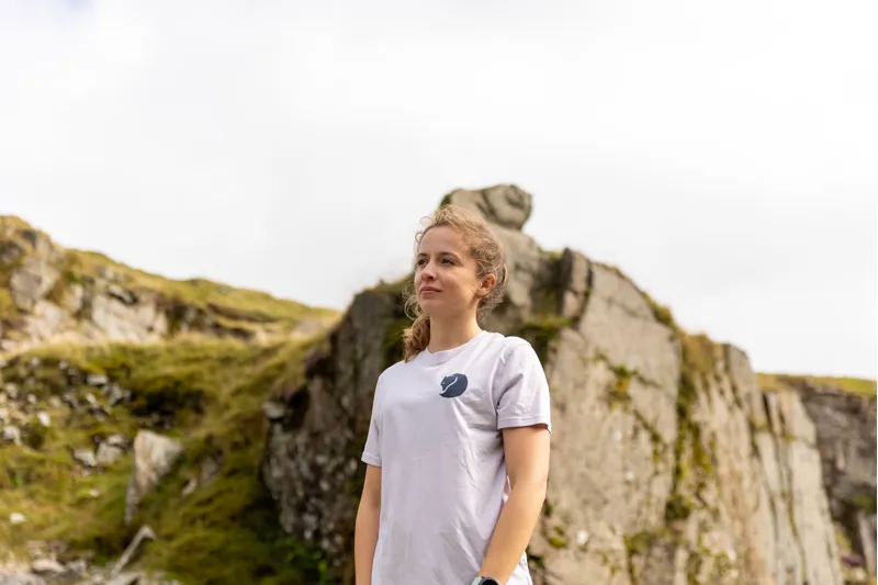 Fjallraven Womens Fox Boxy Logo Tee - Lavender Mist-4