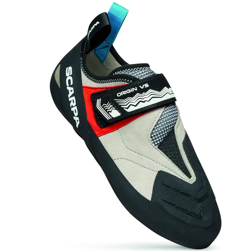 Scarpa Origin VS Climbing Shoes - Light Gray-Red