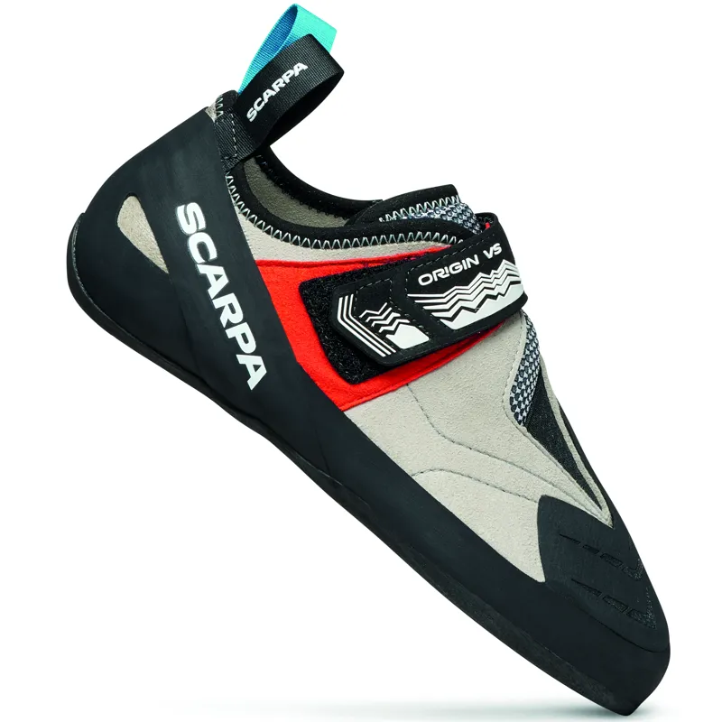 Scarpa Origin VS Climbing Shoes - Light Gray-Red-5