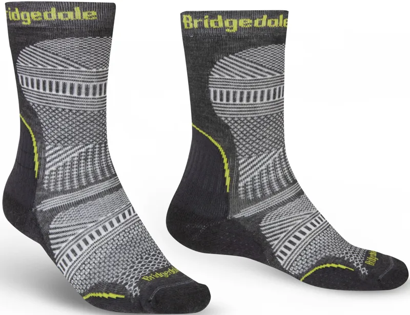 Bridgedale Mens Hike Ultralight T2 Coolmax Performance Original Boot Socks - Graphite