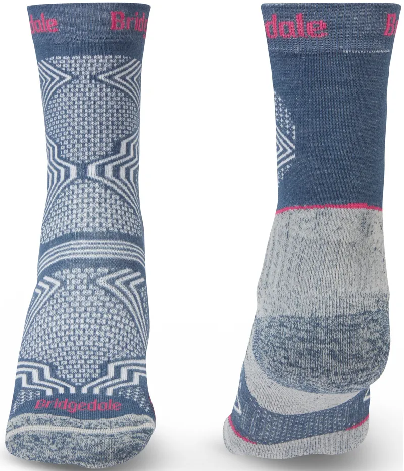 Bridgedale Womens Hike Ultralight T2 Coolmax Performance Boot Socks - Dark Denim-1