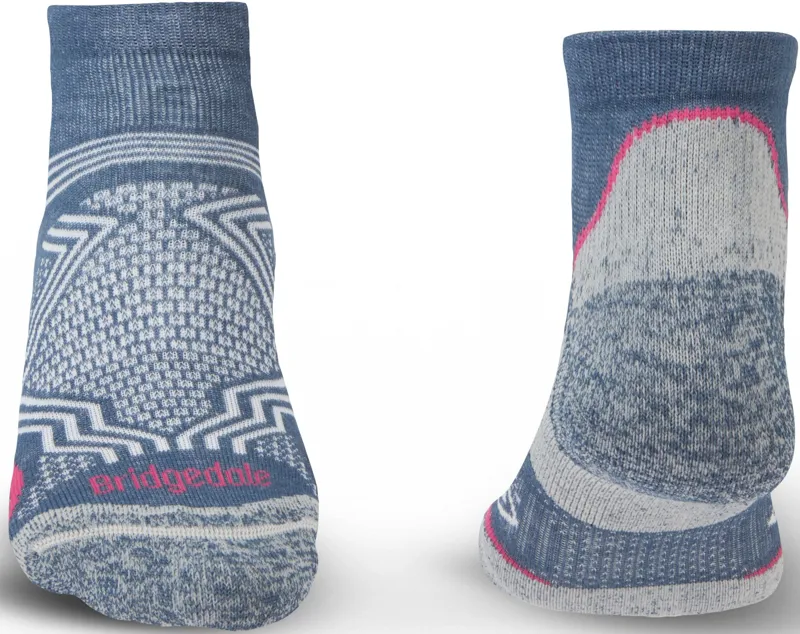 Bridgedale Womens Hike Ultralight T2 Coolmax Performance Low Socks - Dark Denim-1