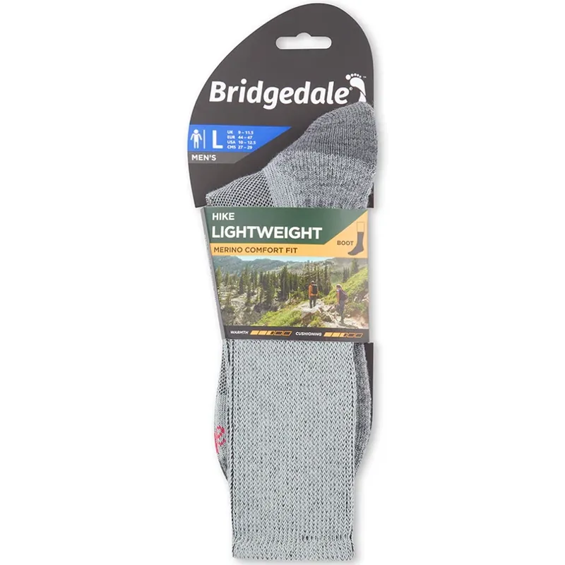 Bridgedale Mens Hike Lightweight Comfort Socks - Silver-2