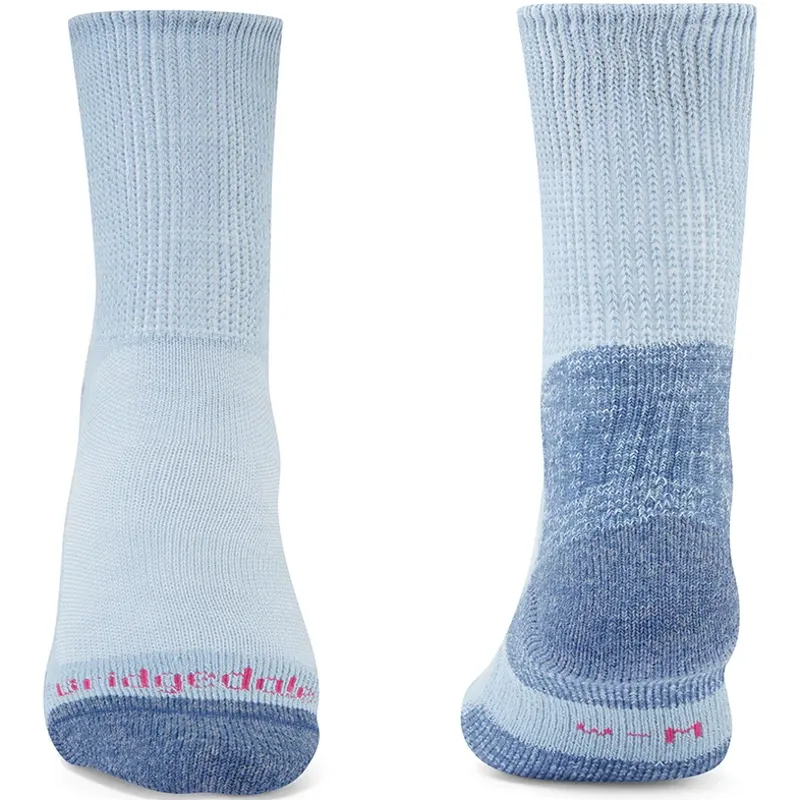 Bridgedale Womens Hike Lightweight Comfort Socks - Powder Blue-1