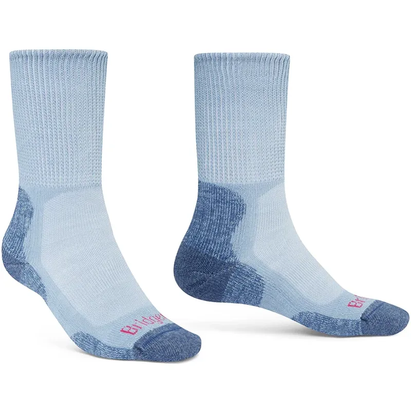 Bridgedale Womens Hike Lightweight Comfort Socks - Powder Blue