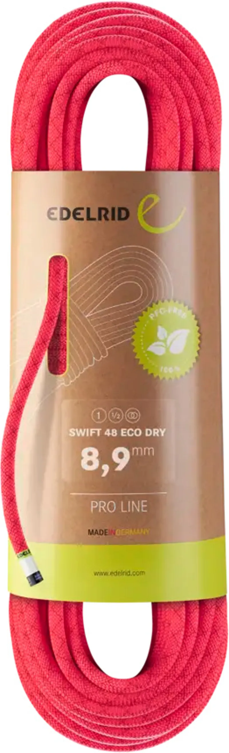 Edelrid Swift 48 Eco Dry 8.9mm x 60m Climbing Rope - Pink