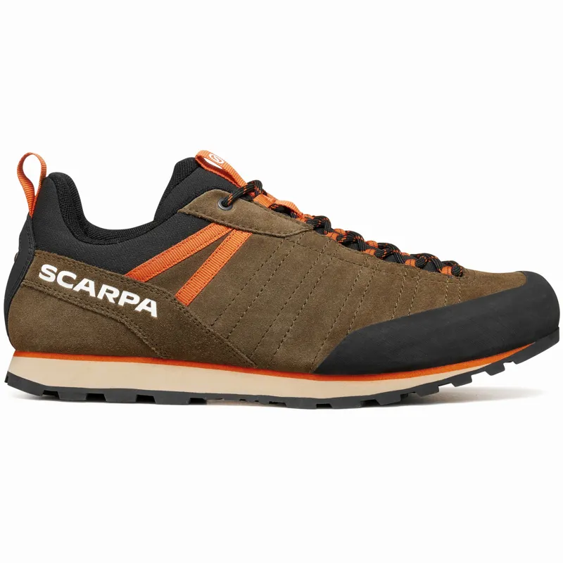 Scarpa Mens Crux 2 Approach Shoes - Caribou-Rust Orange-1
