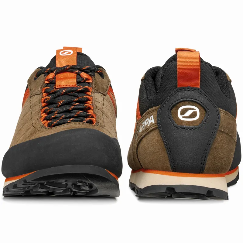 Scarpa Mens Crux 2 Approach Shoes - Caribou-Rust Orange-4