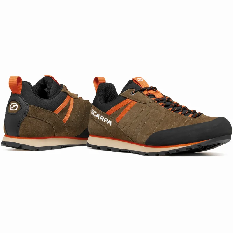 Scarpa Mens Crux 2 Approach Shoes - Caribou-Rust Orange-3