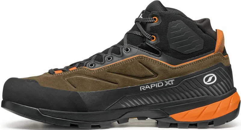 Scarpa Mens Rapid XT Mid GTX Boots - Caribou-Rust Orange-2