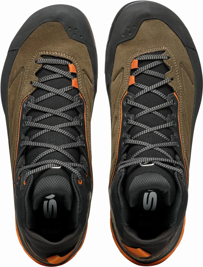 Scarpa Mens Rapid XT Mid GTX Boots - Caribou-Rust Orange-5