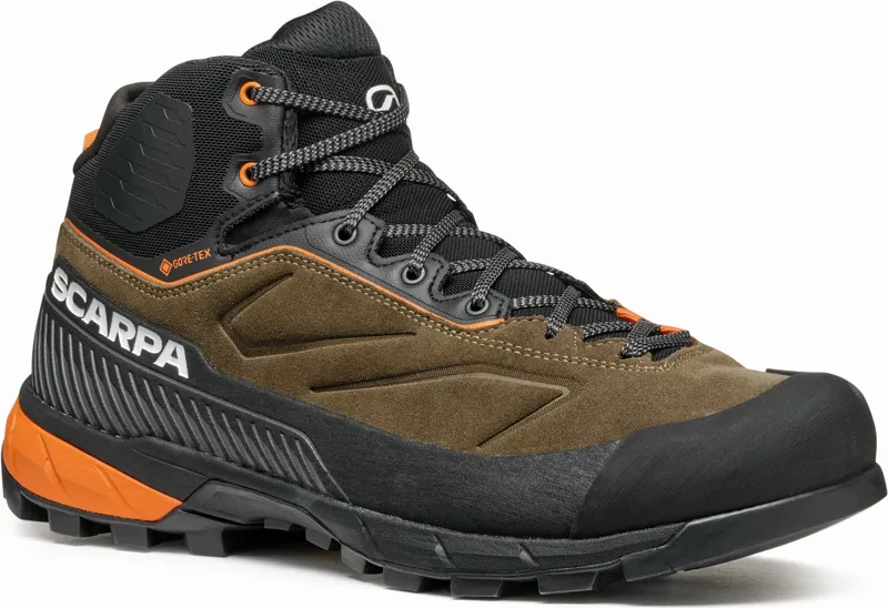 Scarpa Mens Rapid XT Mid GTX Boots - Caribou-Rust Orange