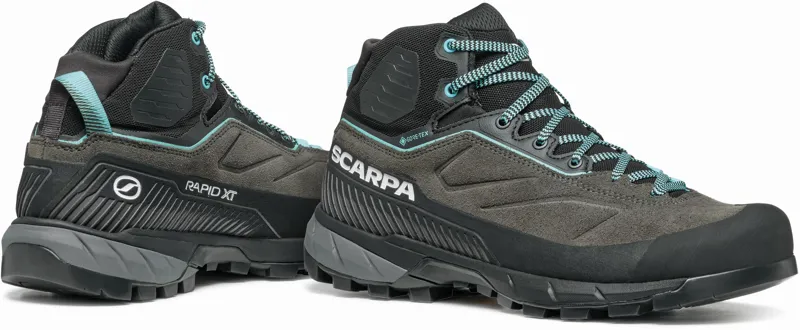 Scarpa Womens Rapid XT Mid GTX Boots - Shark-Aqua-4
