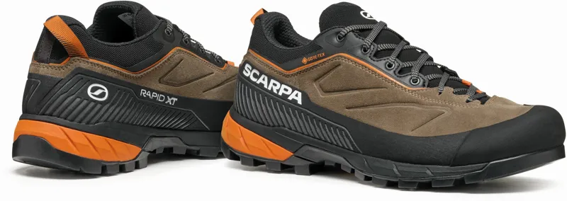 Scarpa Mens Rapid XT GTX Shoes - Caribou-Rust Orange-4