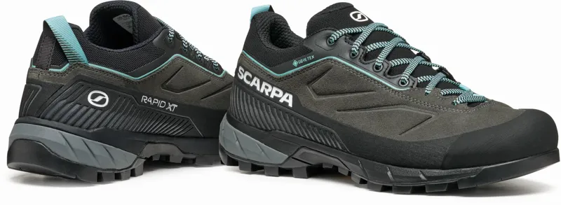 Scarpa Womens Rapid XT GTX Shoes - Shark-Aqua-4
