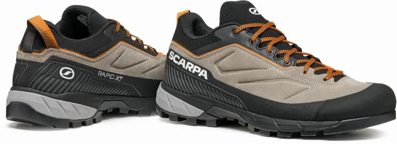 Scarpa Mens Rapid XT Shoes - Taupe-Rust Orange-4