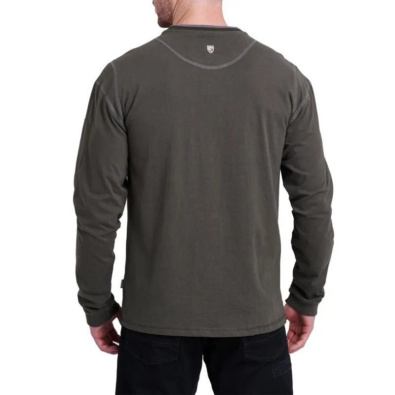 Kuhl Mens Kommando Crew Long Sleeved Tee - Olive Slate-2