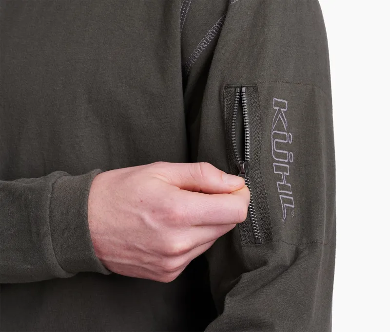 Kuhl Mens Kommando Crew Long Sleeved Tee - Olive Slate-4