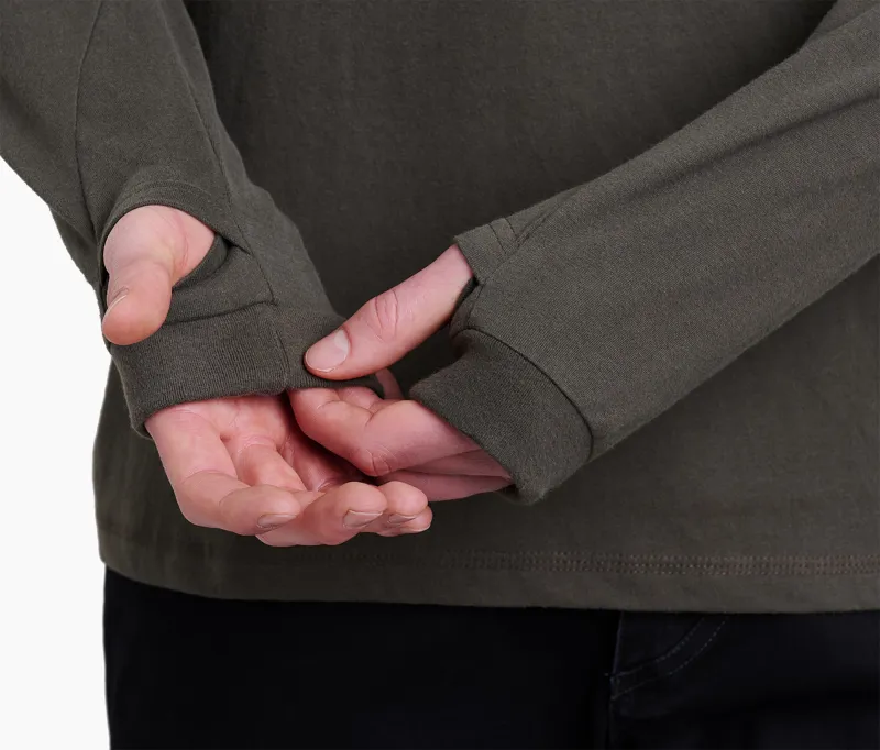 Kuhl Mens Kommando Crew Long Sleeved Tee - Olive Slate-6