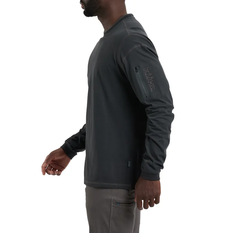 Kuhl Mens Kommando Crew Long Sleeved Tee - Onyx-1