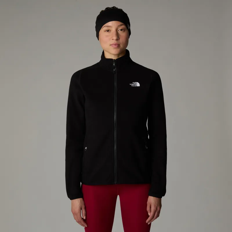 The North Face Womens 100 Glacier Full Zip - TNF Black-NPF-3