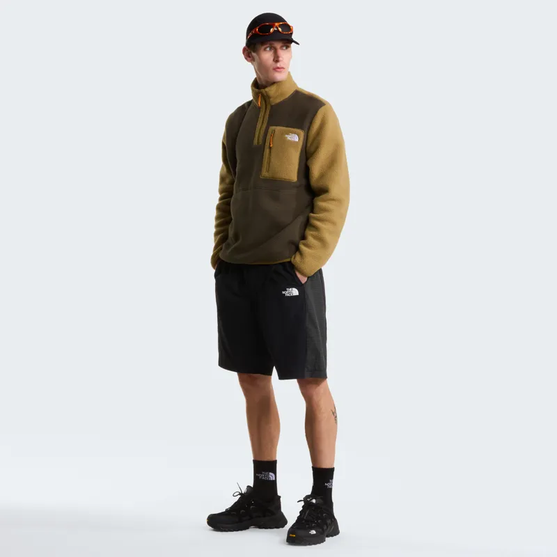 The North Face Mens Yumiori 1/4 Zip Fleece - New Taupe Green-Cedar-Dust Orange-4