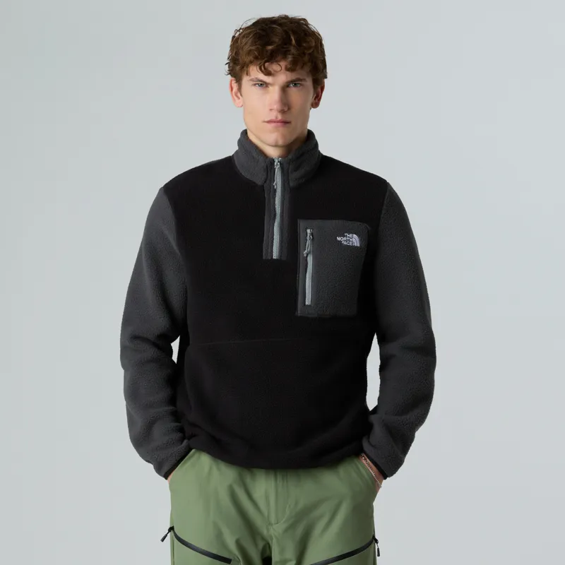 The North Face Mens Yumiori 1/4 Zip Fleece - TNF Black-Asphalt Grey-Monument Grey-2