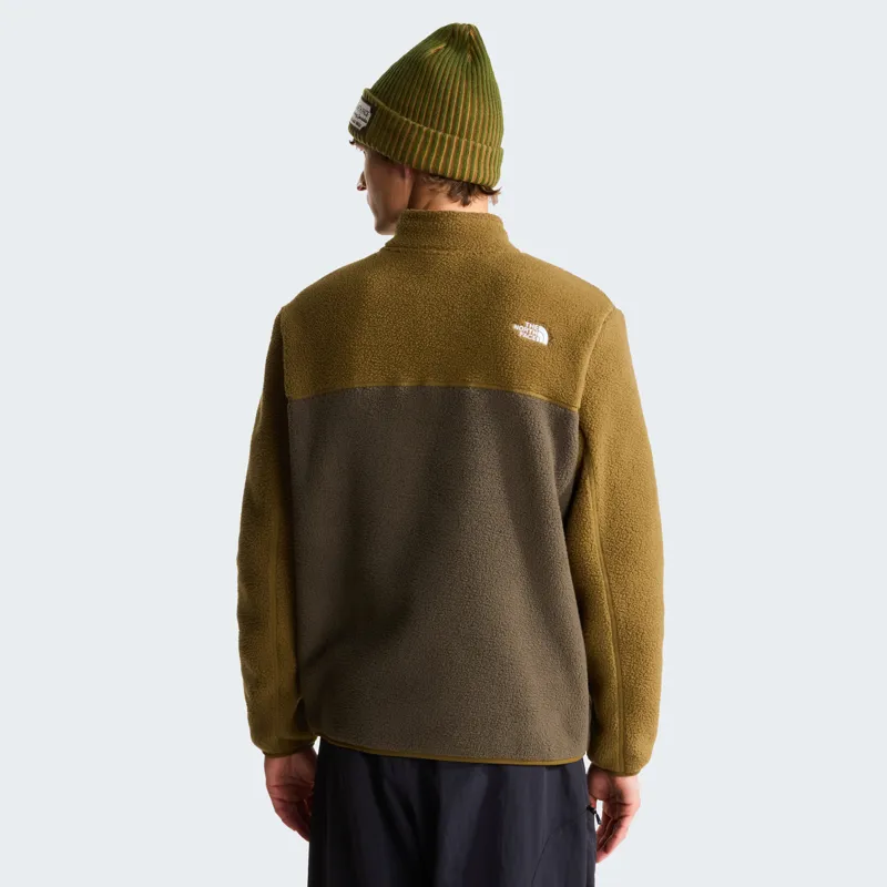 The North Face Mens Yumiori 1/4 Zip Fleece - New Taupe Green-Caraway-4