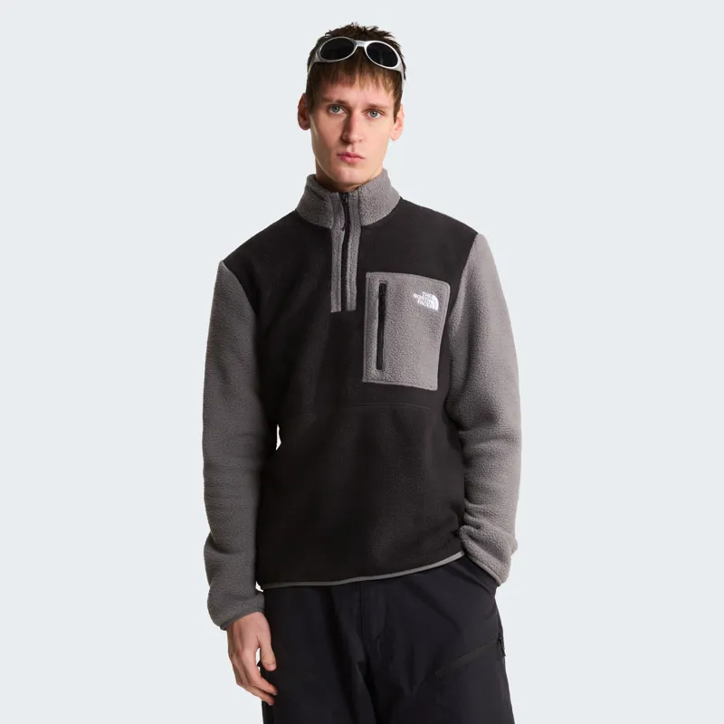 The North Face Mens Yumiori 1/4 Zip Fleece - TNF Black-Smoked Pearl-3